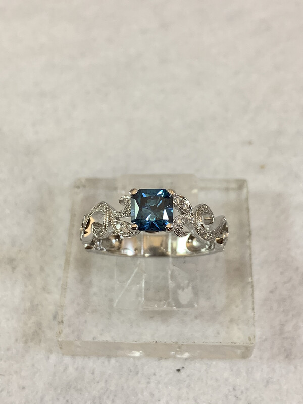 Blue Diamond Ring