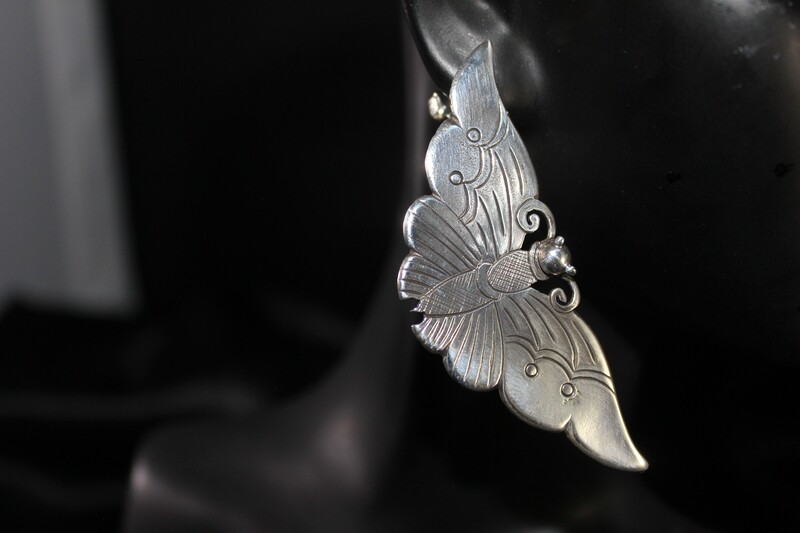 Sterling Silver Moth Earrings (SO)