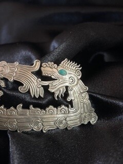 LM Sterling Silver and Turquoise Xochimilco Buckle (SO)