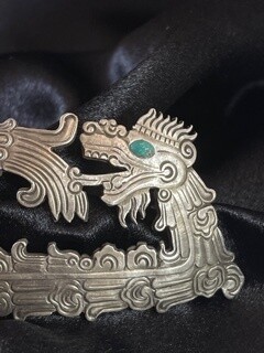 LM Sterling Silver and Turquoise Xochimilco Buckle (SO)