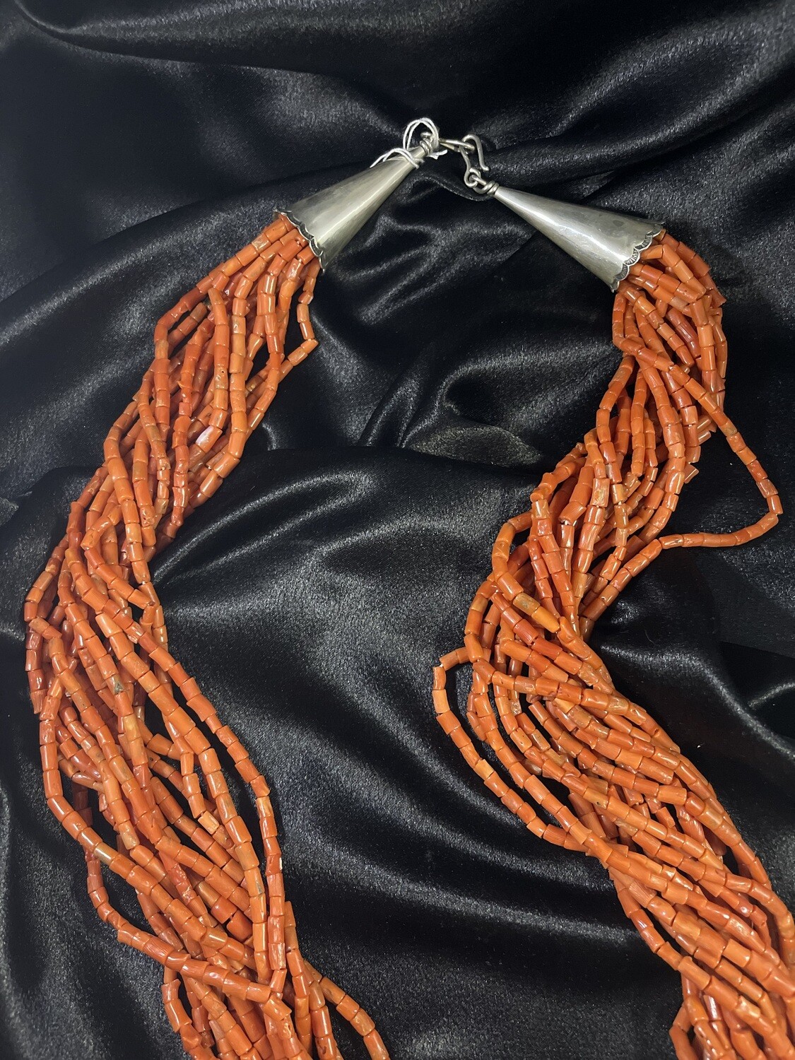 16 Strand Coral Necklace
