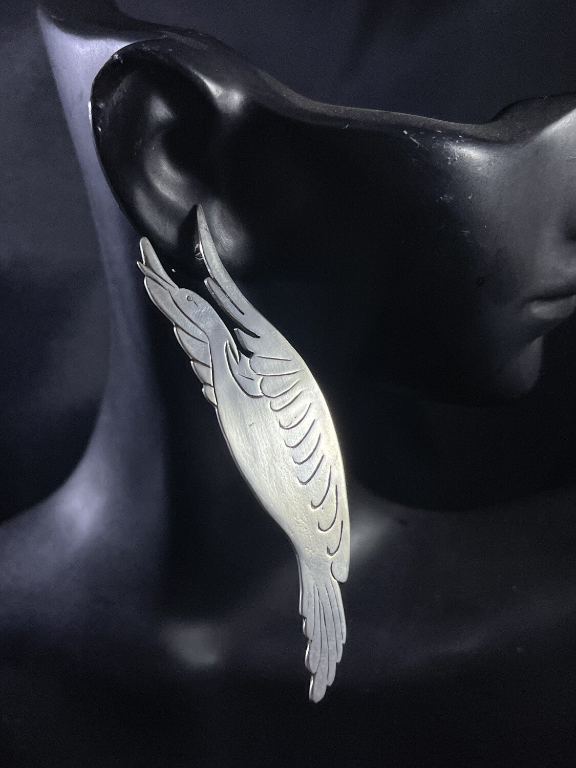 Sterling Silver Bird Earrings by Larry Martinez