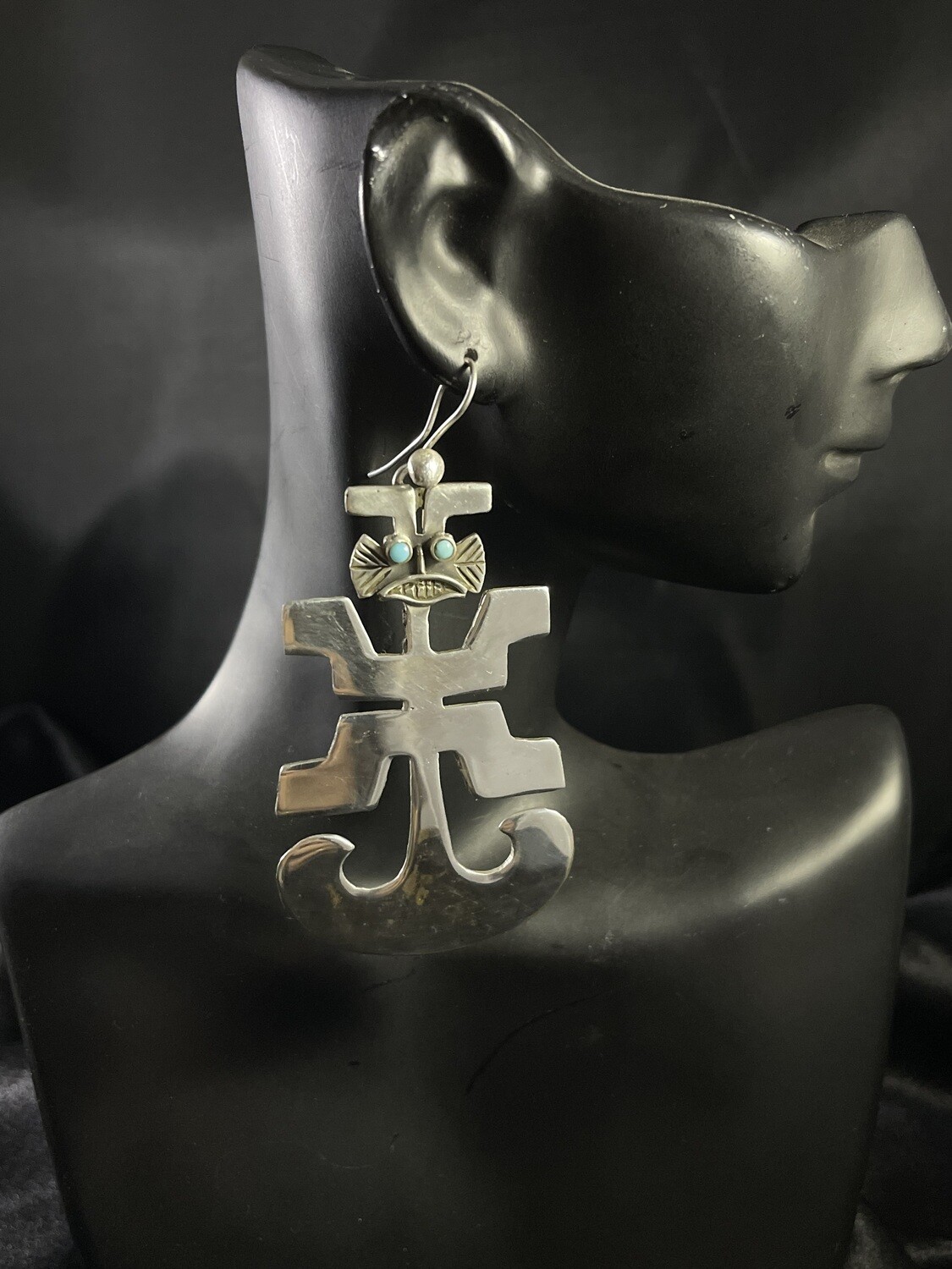 Sterling Silver Pre-Colombian Inspired Earrings