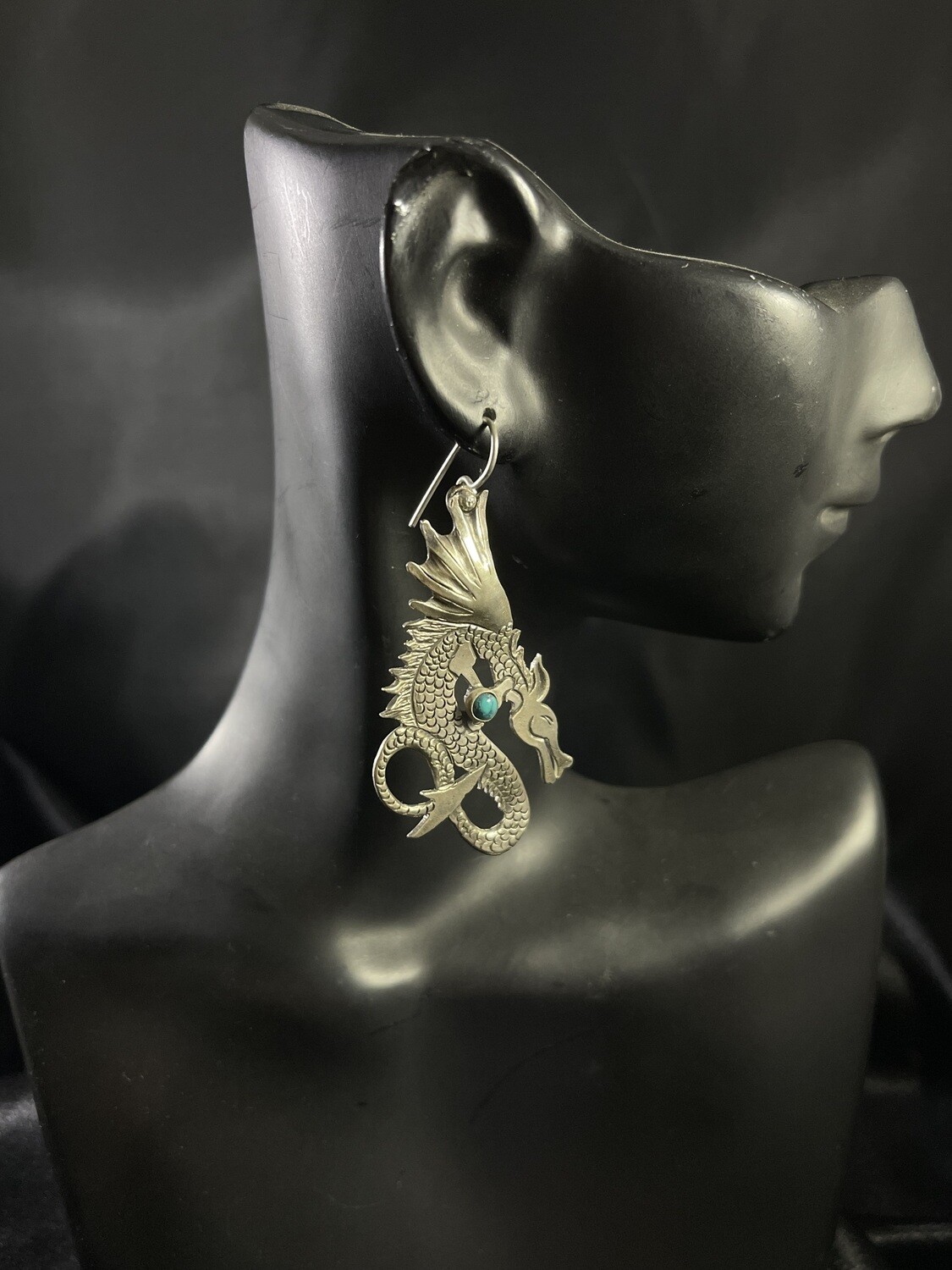 LM Sterling Silver Dragon Earrings