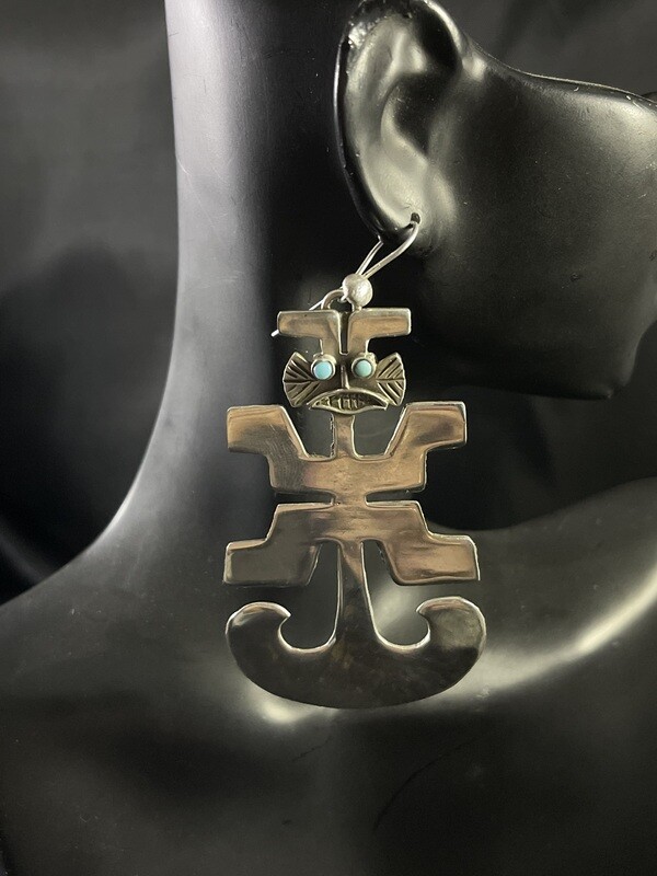 Sterling Silver Pre-Colombian Inspired Earrings