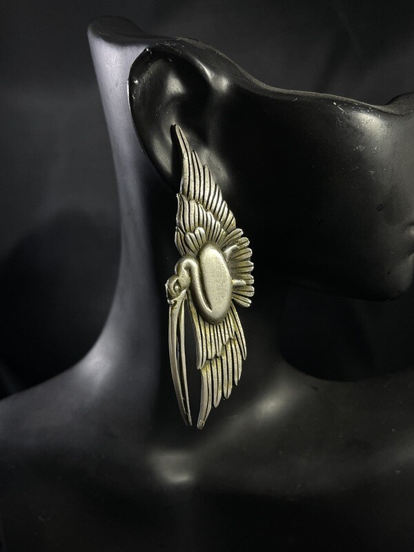 Sterling Silver Aztec Pelican Earrings (SO)