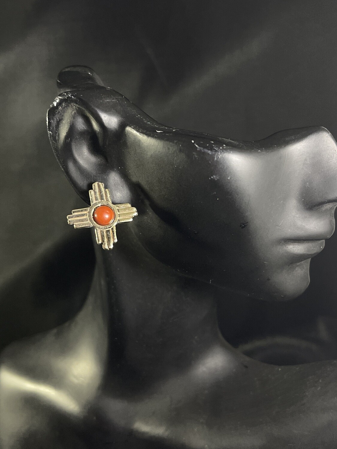 LM 14K Yellow Gold and Coral Zia Earrings
