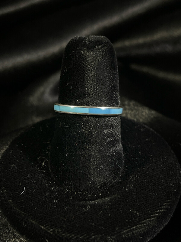 Sterling Silver Turquoise Band