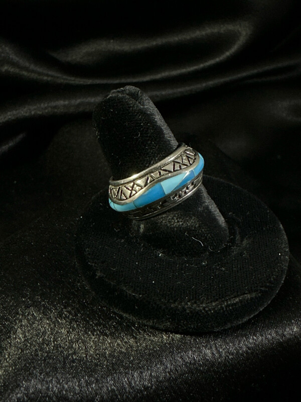 Sterling Silver Turquoise Design Ring