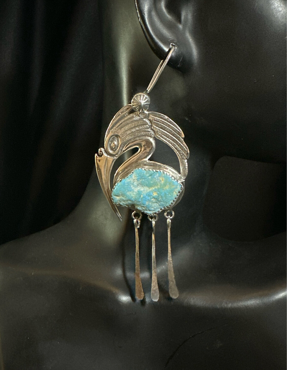 LM Natural Turquoise Pelican Earrings (SO)