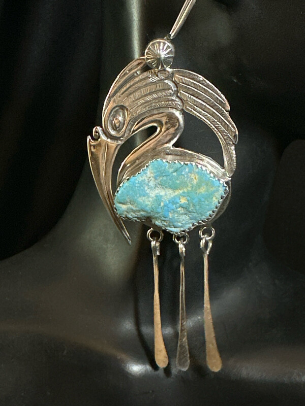 LM Natural Turquoise Pelican Earrings (SO)