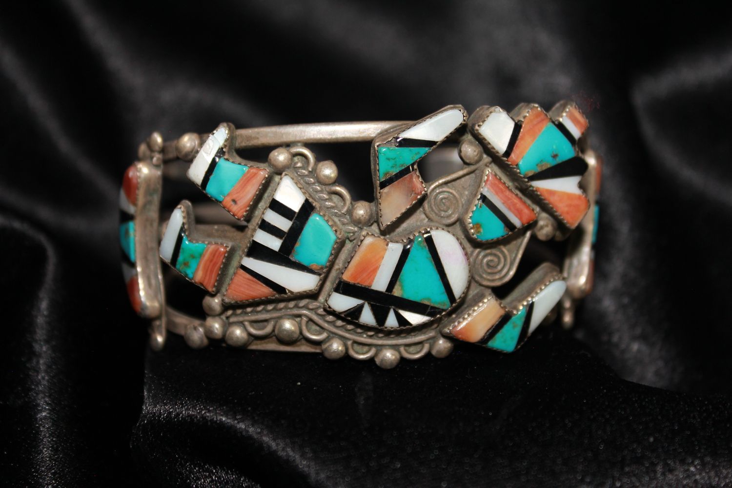 Zuni Inlay Rainbow Man Bracelet