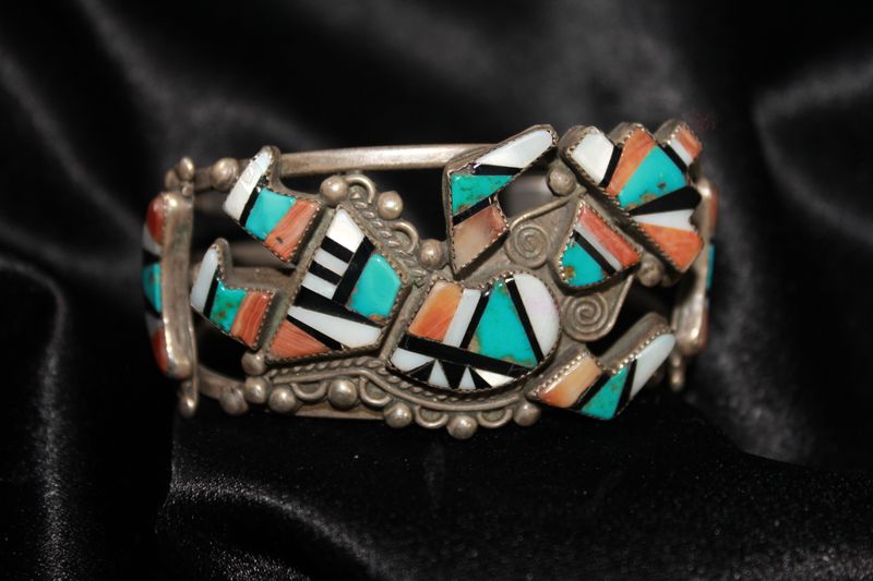 Zuni Inlay Rainbow Man Bracelet