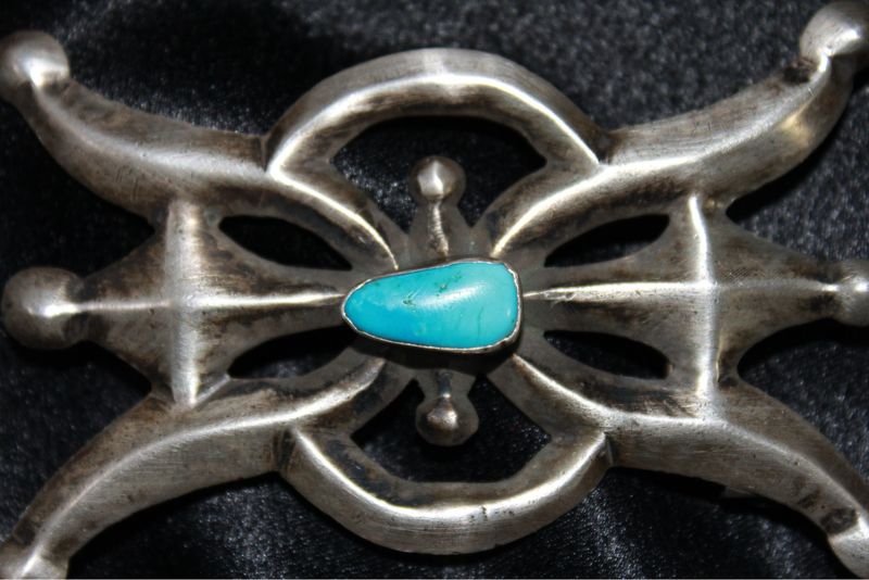 Sterling Silver and Turquoise Sand Cast