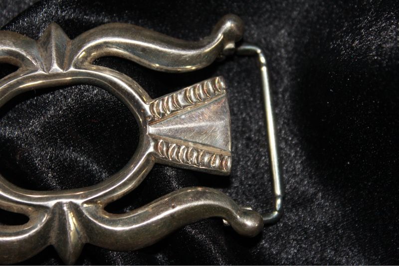 Sterling Silver Sand Cast Belt Buckle