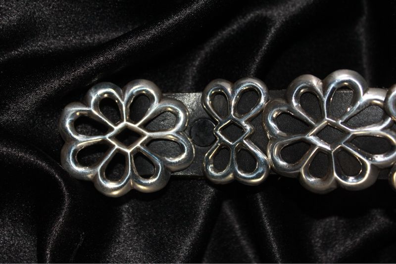 Sterling Silver Flower Concho Belt