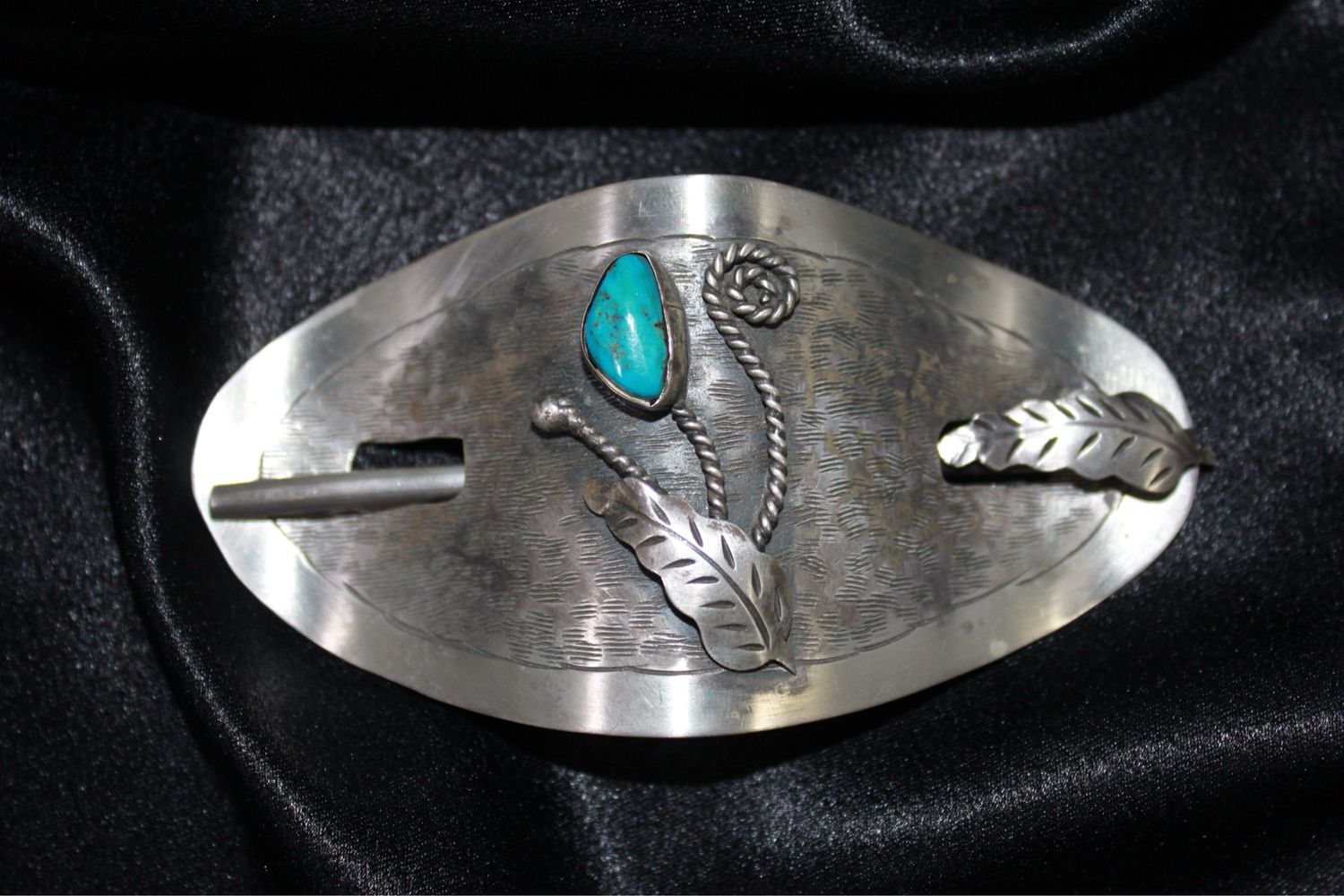 Turquoise and Sterling Silver Hair Piece