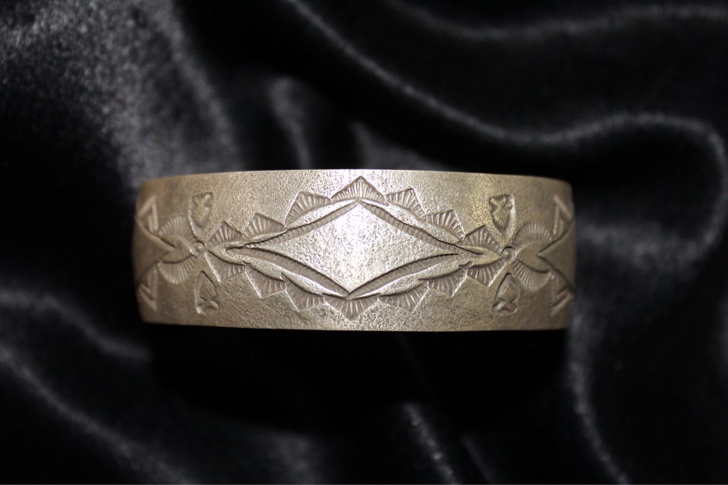 Sand Cast Stamped Bracelet