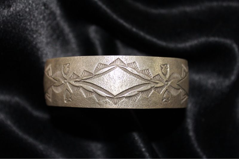 Sand Cast Stamped Bracelet
