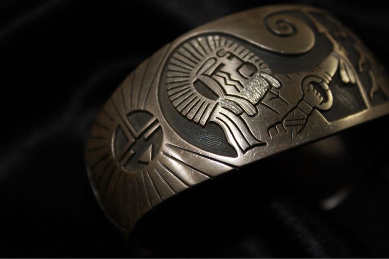 Hopi Design Sterling Silver Bracelet