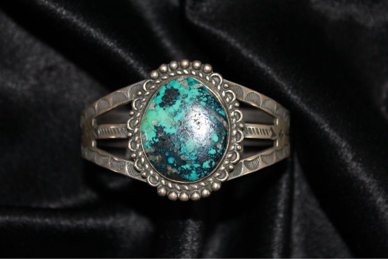 Sterling Silver and Natural Turquoise Bracelet