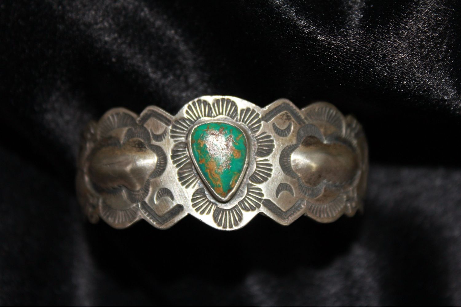 Sterling Silver and Triangle Shaped Turquoise Bracelet