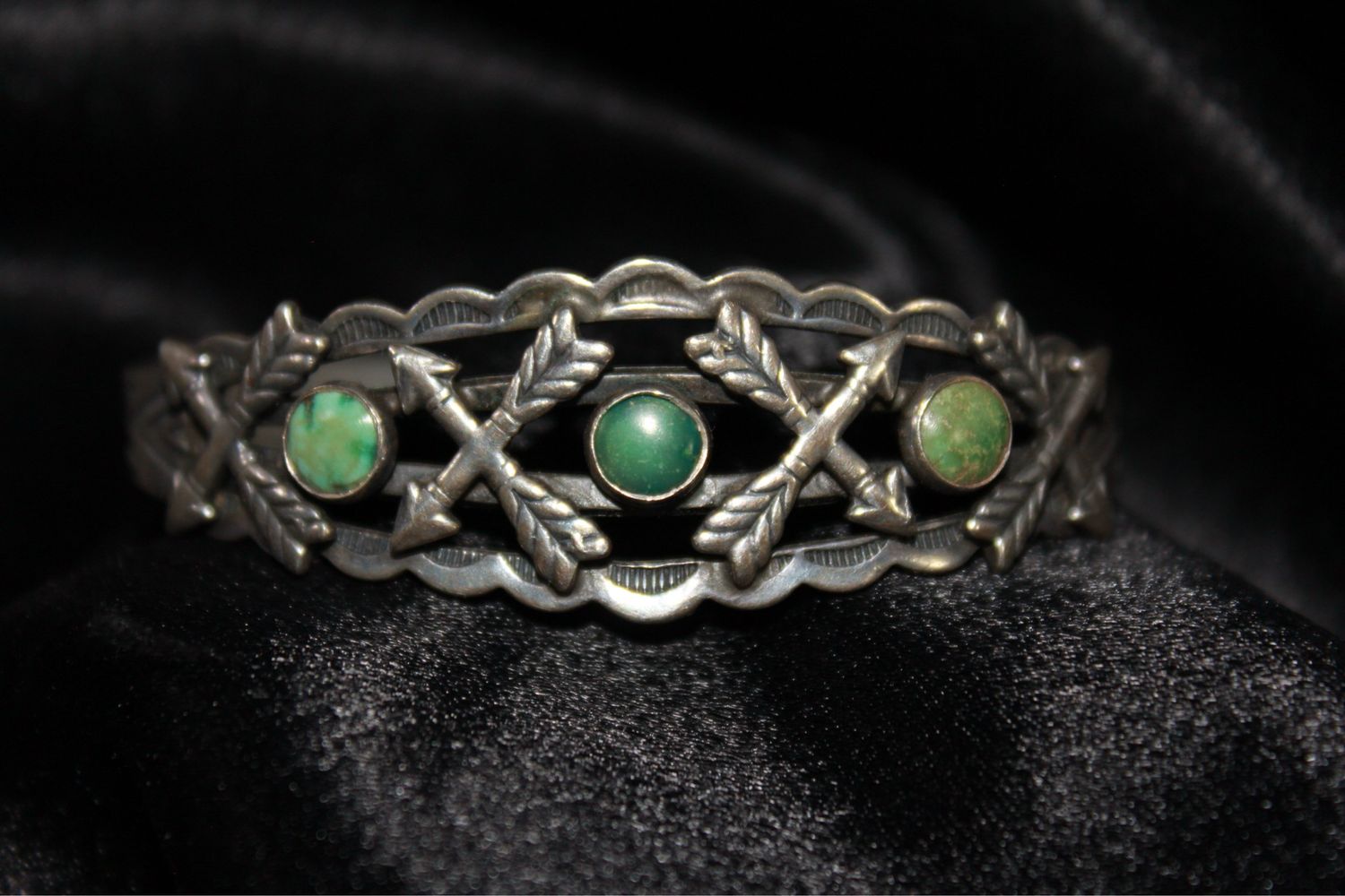 Sterling Silver and Turquoise Arrow Cuff