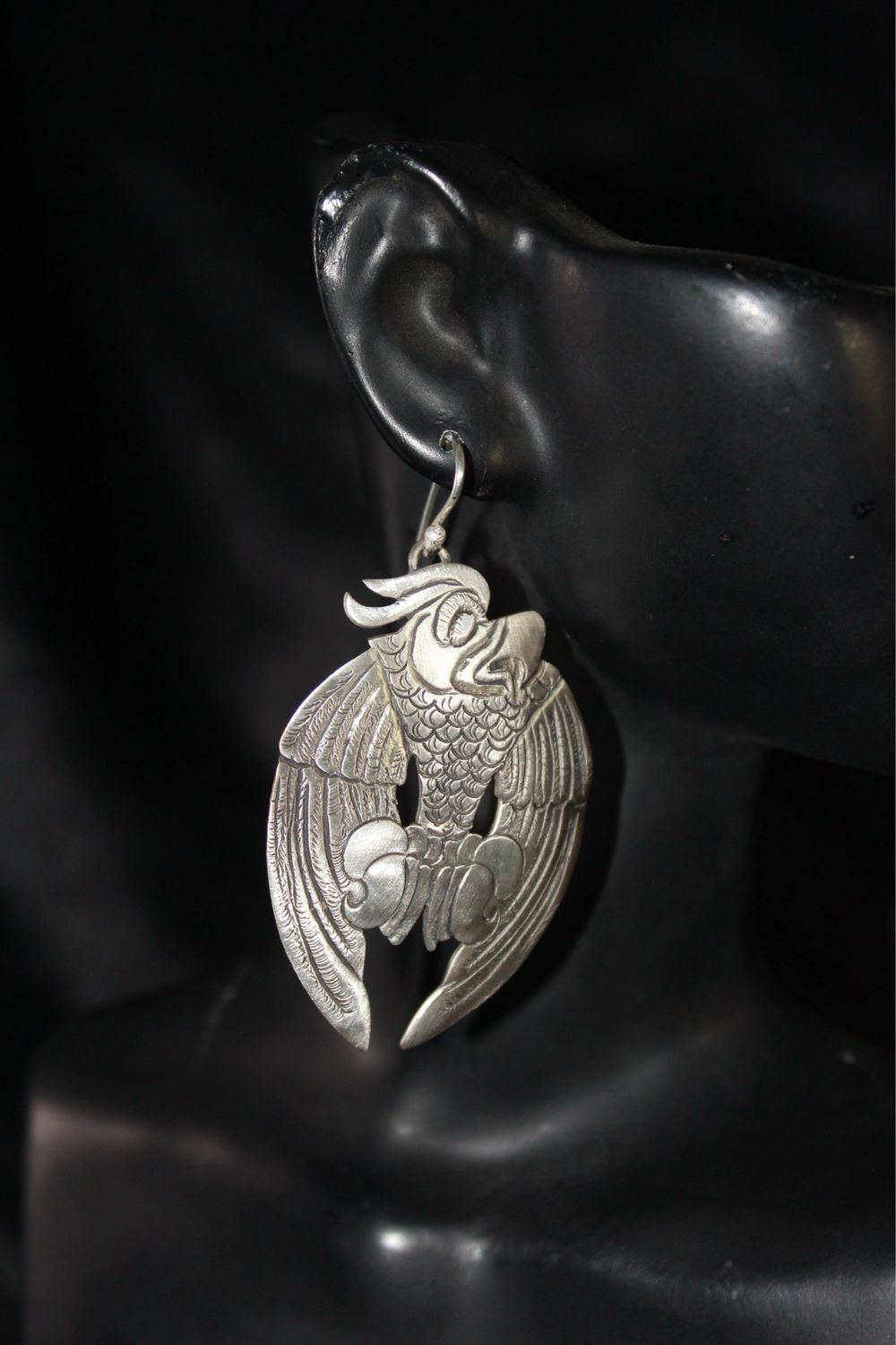 LM Sterling Silver Parrot Earrings