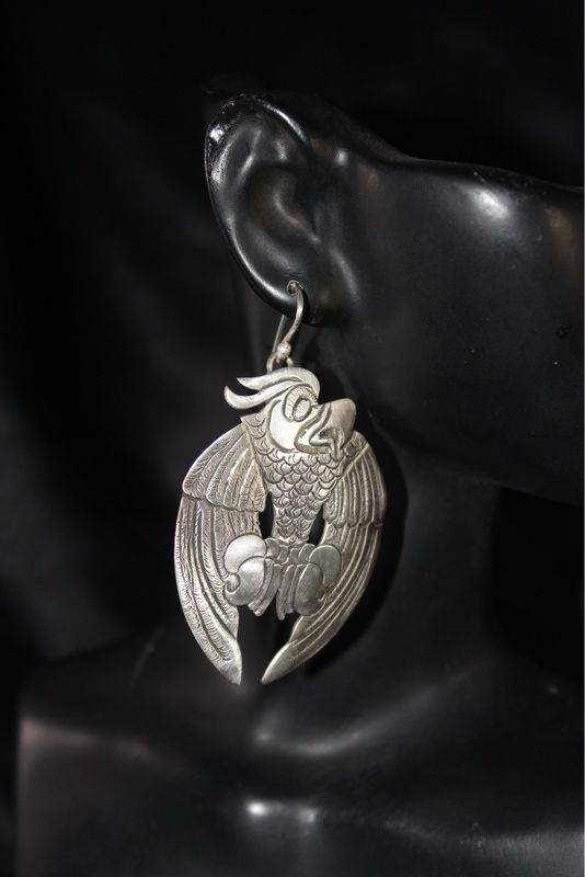 LM Sterling Silver Parrot Earrings