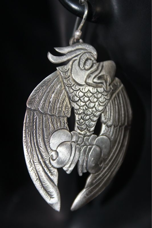 LM Sterling Silver Parrot Earrings