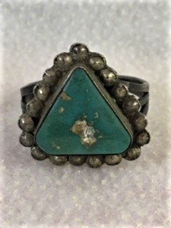 Sterling Silver and Domestic Natural Turquoise Ring