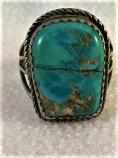 Sterling Silver and Natural Domestic Turquoise Ring