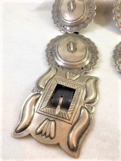 Sterling Silver Concho Belt Circa 1950-1960