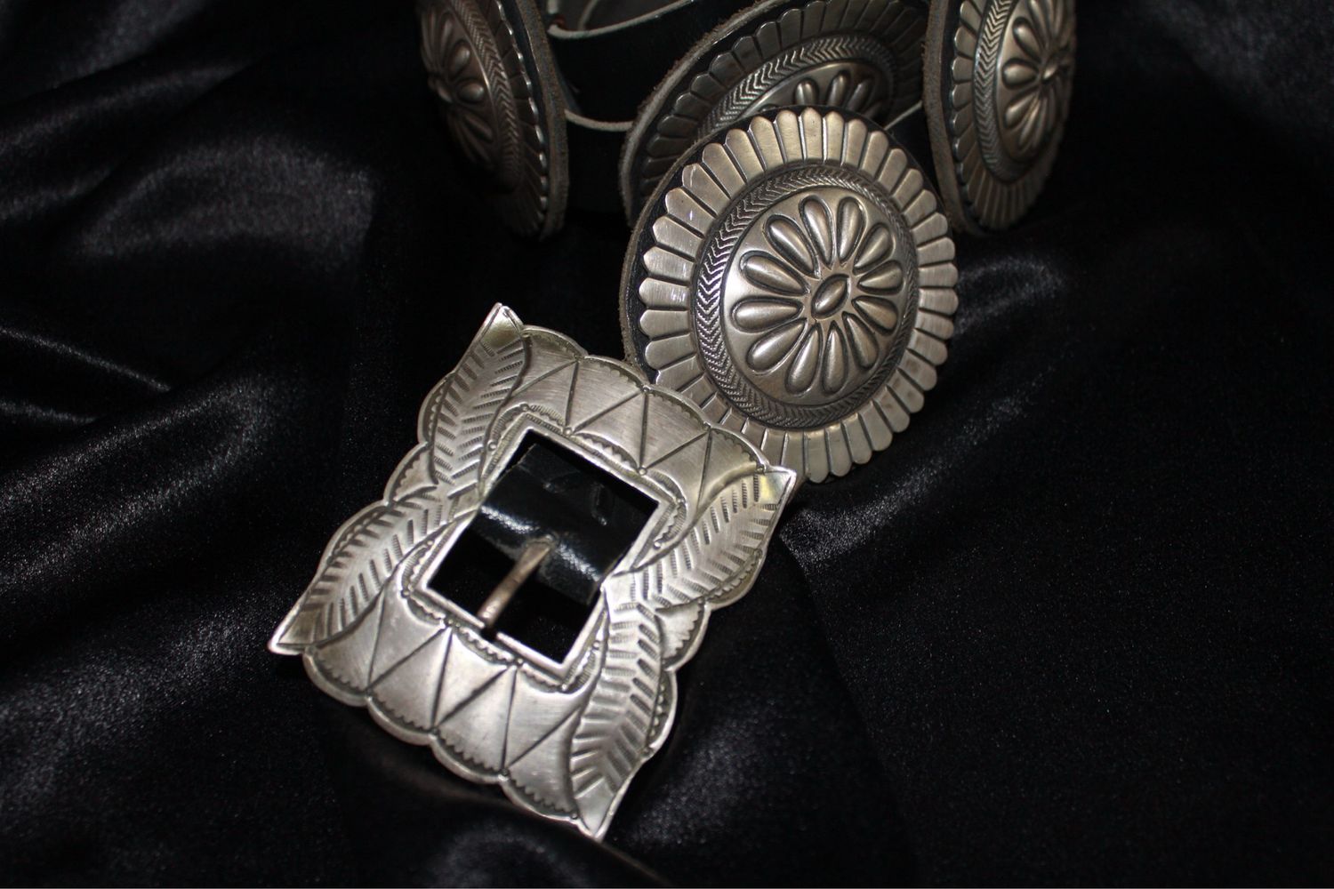 Sterling Silver Wax Casted Concho Belt