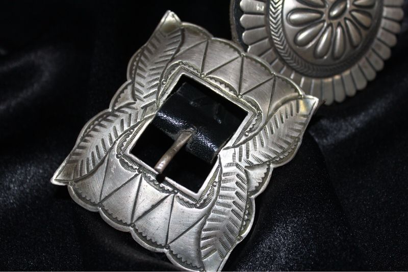 Sterling Silver Wax Casted Concho Belt