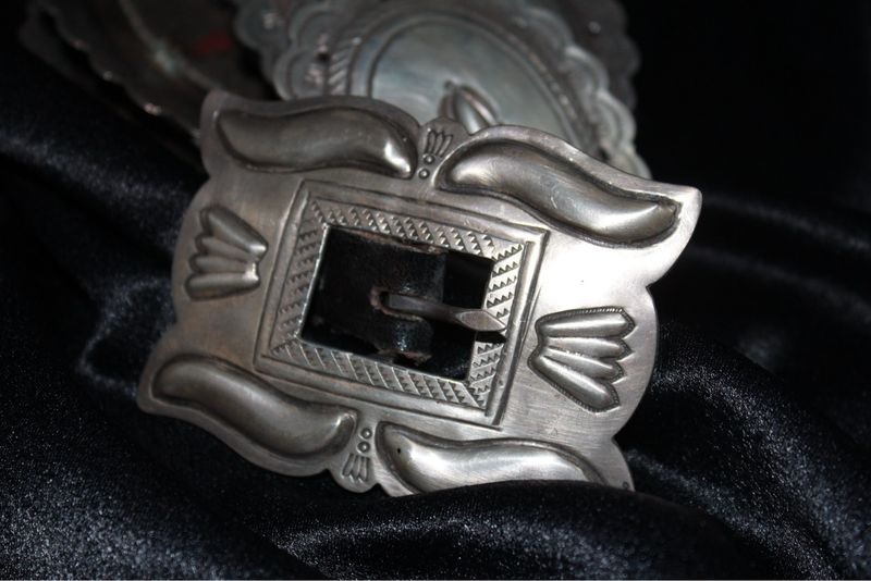 Sterling Silver Concho Belt Circa 1950-1960