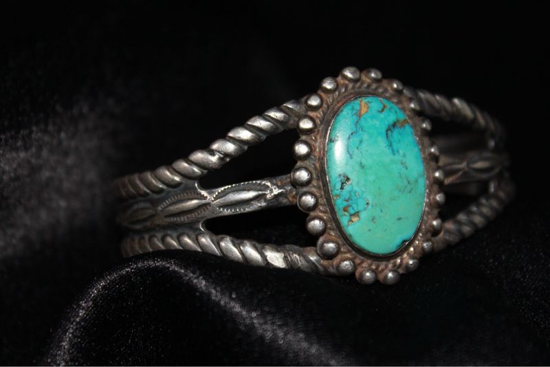 Beautifully Made Sterling Silver + Turquoise Cabochon Cuff