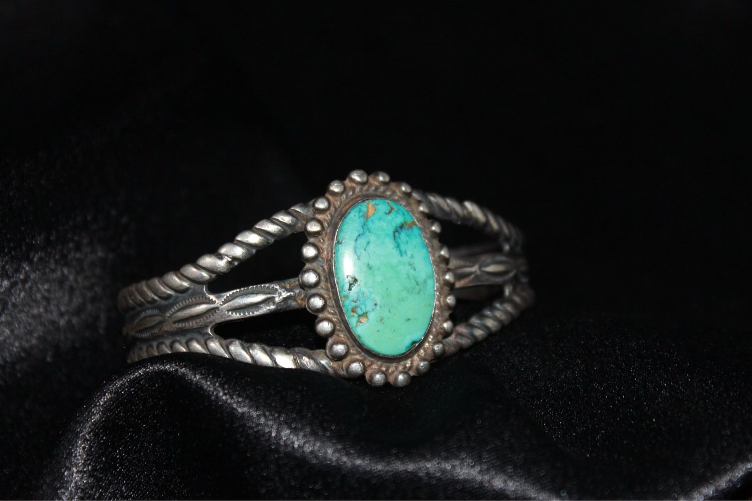 Beautifully Made Sterling Silver + Turquoise Cabochon Cuff