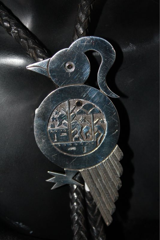 Sterling Silver and 14K Kewa Bolo Tie
