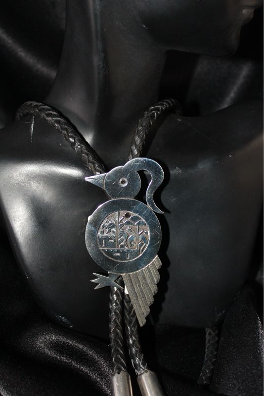 Sterling Silver and 14K Kewa Bolo Tie