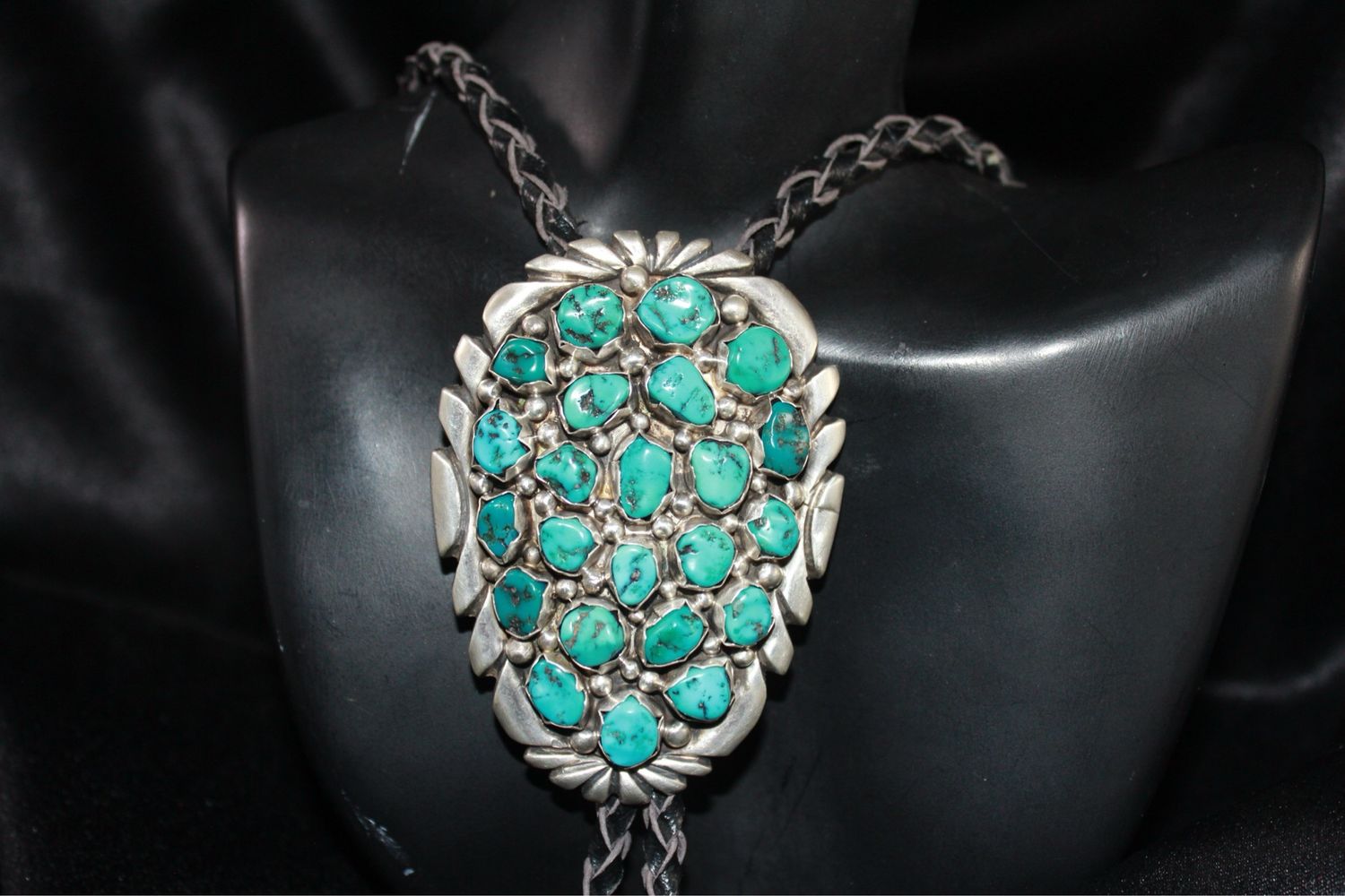 Sterling Silver and Arizona Turquoise Bolo Tie