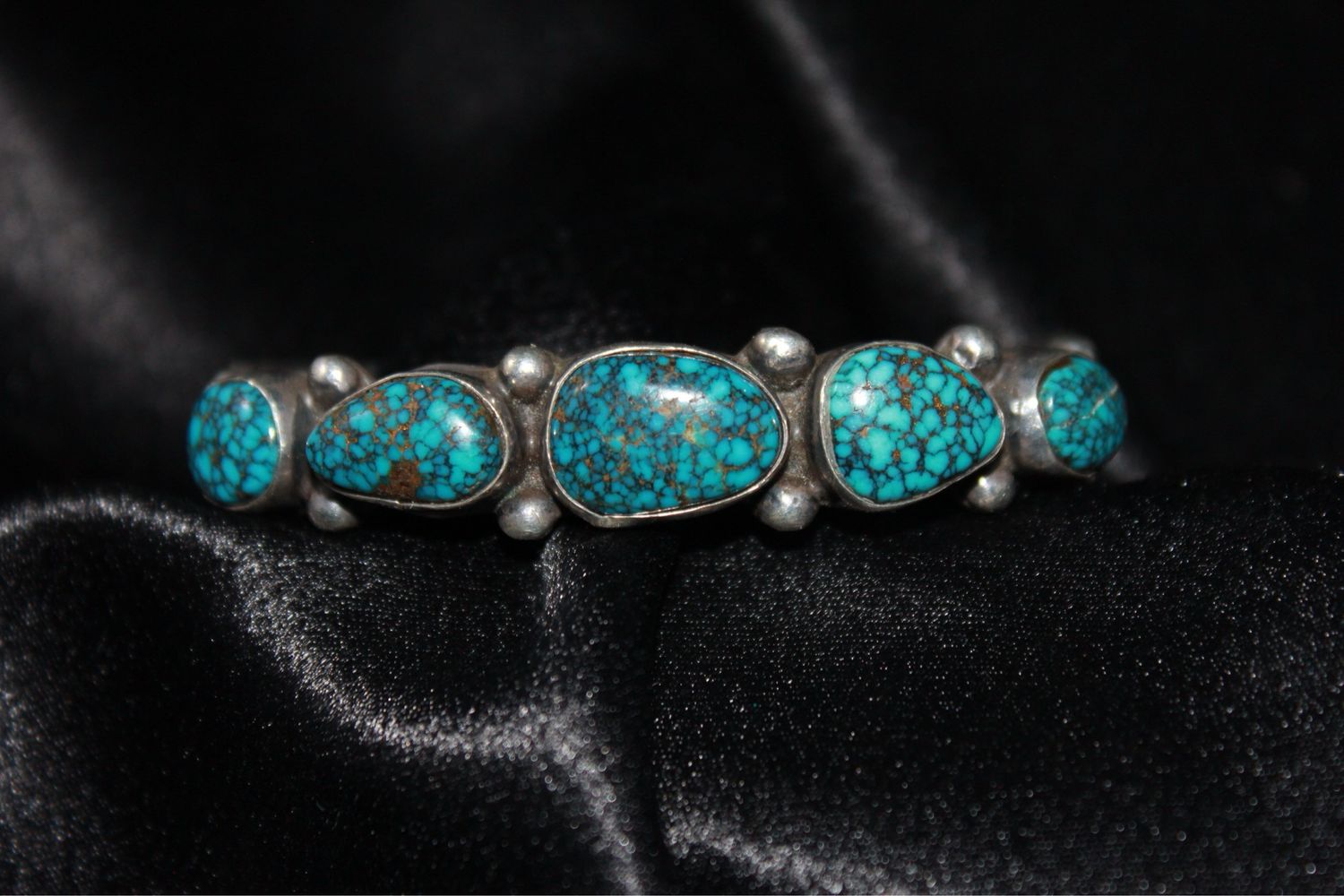Sterling Silver and Nevada Turquoise Cuff