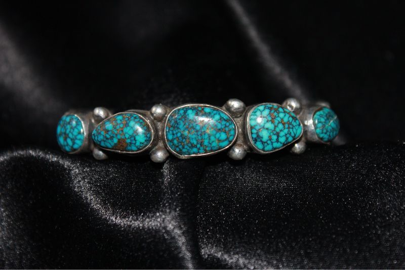 Sterling Silver and Nevada Turquoise Cuff
