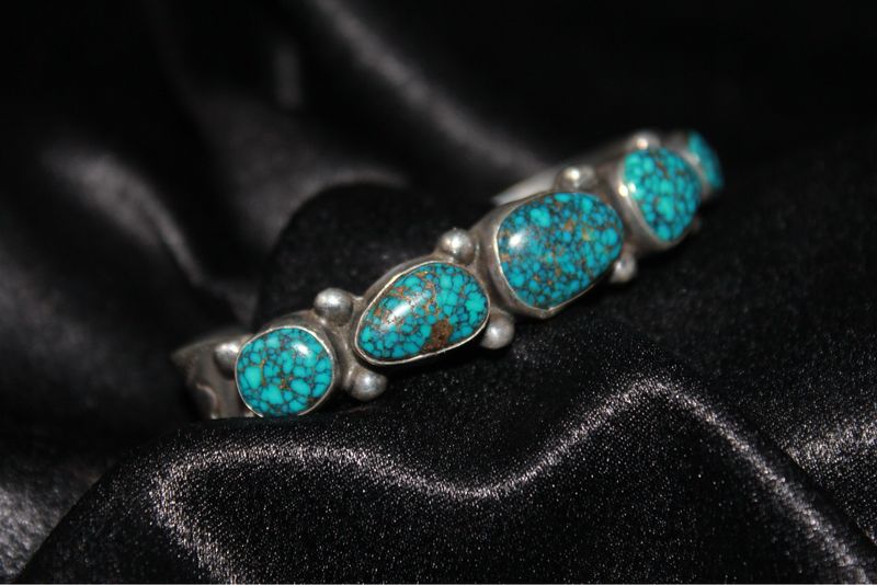 Sterling Silver and Nevada Turquoise Cuff