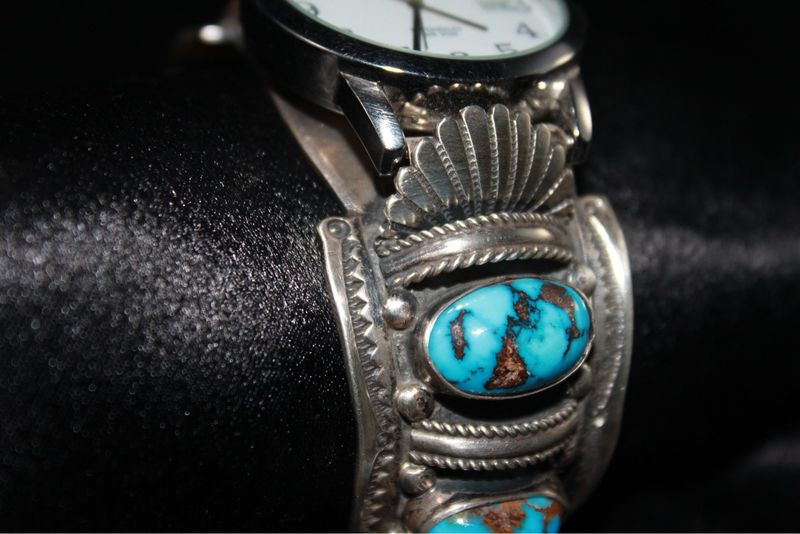 Sterling Silver and Hi-Grade Persian Watch Band