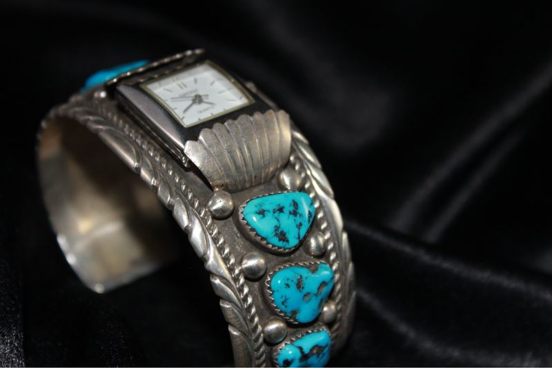 Beautifully Made Sterling Silver + Turquoise Watch Band