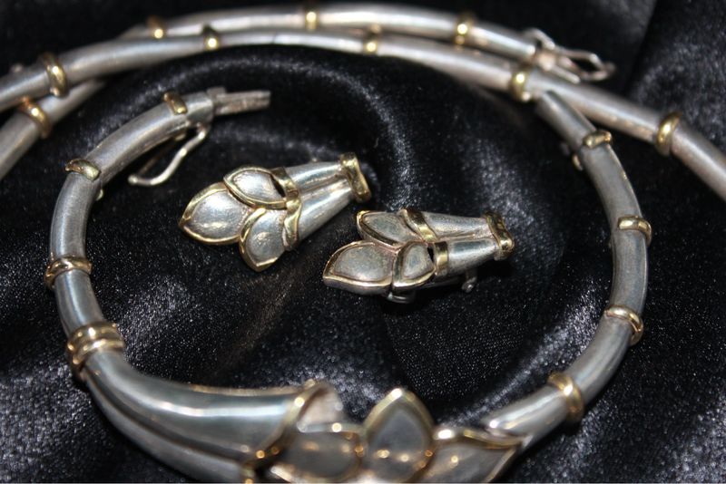 Federico Gonzales 14K + Sterling Silver Calla Lily Set