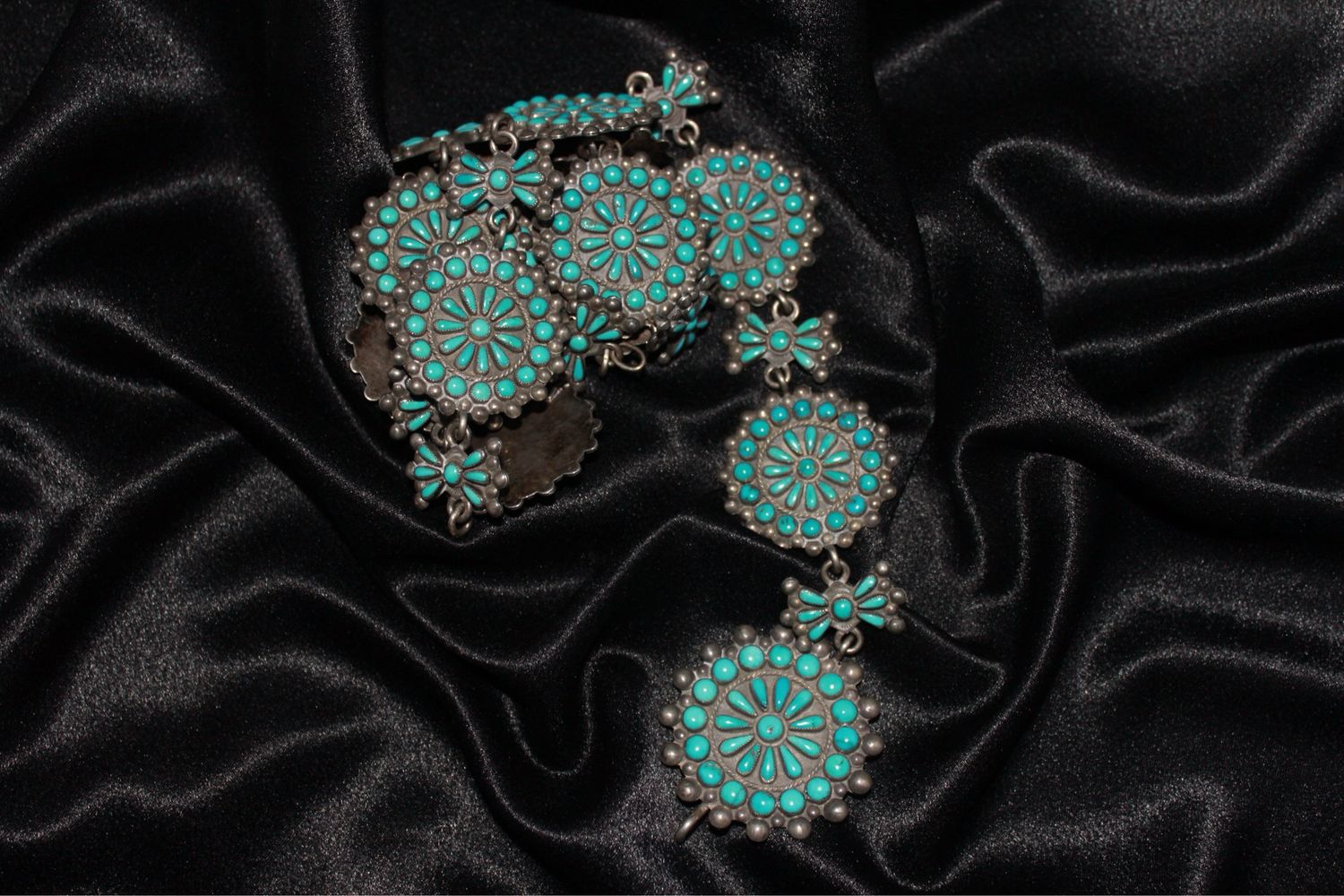 Zuni Link Style Turquoise Concho Belt