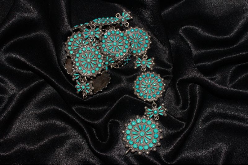 Zuni Link Style Turquoise Concho Belt