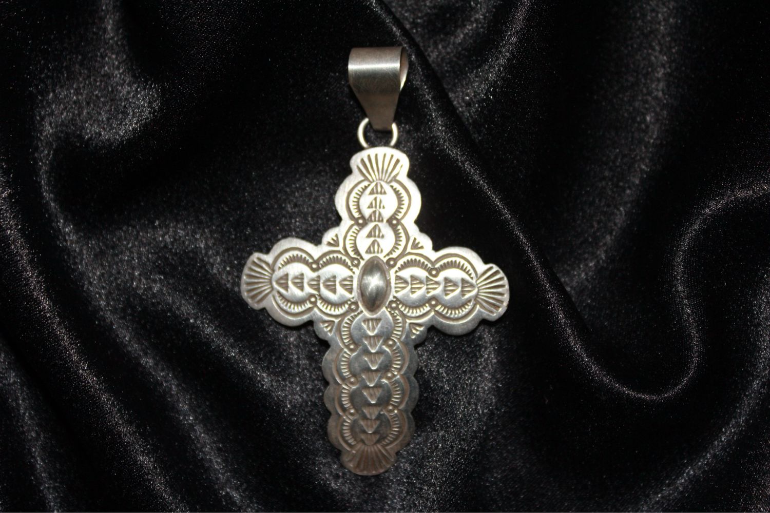 Sterling Silver Stamped Cross